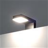 maolo Lampada LED per Specchio Bagno - Design Moderno, Luce Naturale 4000K, IP44 Resistente all'Acqua, Montaggio Diretto su Specchio o Mobile, CRI ≥80, Facile Installazione (Nero, 3W)