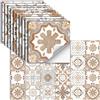 oxiang 24 Pezzi Adesivi Per Piastrelle Vinile Autoadesivi Adesivi Murali Impermeabili Per Cucina Bagno Piastrelle Parete Camino Armadio Decorazione Adesivi,HZ-41,20x20 Cm