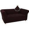 WJHDWYD Copridivano Chesterfield Elasticizzata Fodera per Divano Elasticizzato Antiscivolo Antimacchia, Copridivano 1 Posto con Braccioli Tessuto Super Morbido(Marrone,2 Posti)