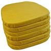 Casatessile Cuscini coprisedia Sagomato Panama - Giallo Oro, Set 6 PCS