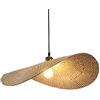 SOME Lampadario in bambù Lampadario a Forma di Cappello Altezza Regolabile Lampada da Soffitto Lampada a Sospensione Fatta a Mano, per Camera da Letto Sala da Pranzo