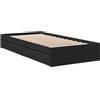 vidaXL Giroletto con Cassetti Nero 75x190 cm in Legno Multistrato, giroletto con cassetti, arredo Camera da Letto, Rete Letto, giroletto Singolo