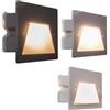 Teramo led Segnapasso LED 3W IP65 da Incasso Compatibile Scatola 503 Grigio 6400K