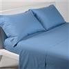 Caleffi - Completo Lenzuola A Tinta Unita Letto Matrimoniale Vari Colori (Avio)