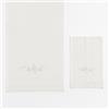 Corredocasa - Set 2 Asciugamani Bagno in Misto Lino Ricamato Panna - Coppia Asciugamano Viso 70x105 cm + Ospite 35x55 cm - Eleganti e Raffinati, Made in Italy (Fantasia 4)