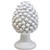sicilia bedda - Pigna Siciliana Ceramica di Caltagirone - Altezza 25 Centimetri Realizzata interamente a Mano (Bianco)