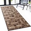 Floordirekt Tappeto da passatoia caffè, Design Moderno a Rombi, Lavorazione di Alta qualità, Dorso Antiscivolo, Disponibile in 4 Colori e Diverse Dimensioni (80 x 250 cm)