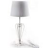 Gicos Lampada lumetto da tavola abat-jours bianca struttura in metallo 21 * 48 cm arredo shabby chic WXP-778810