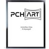 PCH[art] Cornice portafoto New Malmø - Anti-Reflex | Colore: Nero-Lucido | Dimensioni: 90x120 | Cornice elegante per le tue foto e motivi