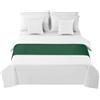 Morbuy Runner Letto Matrimoniale, Corridore Letto, Morbido Sciarpa e Federa da Letto, Tinta Unita Modern Scarf Runner Decorazione per Alberghi Hotel (Verde Scuro,50x210cm)