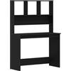 vidaXL Scrivania con Mensole Rovere Nero 102x45x148 cm in Truciolato