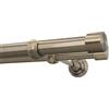 HDTL Kit Bastone per Tende in metallo 25/19mm Ottone Antico Montaggio a Muro 280 cm Zoya