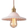 TOKTOP - Lampada a Sospensione in Vetro, Lampadario da Salotto Vintage a Fiori Creativi, Bianca, per Interni Sospesi, E27, Plafoniera per Camera da Letto, Cucina, Sala da Pranzo