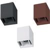 Lampo Lighting Lampo UP & DOWN 18W Lampada Cubetto da Parete LED a Biemissione con Sistema Dual Light - Bianco