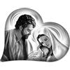 Lupia - Quadro Capezzale, Collezione Heart Nativity Grey Sacra Famiglia, Design Unico, Adatto a Stili Moderni e Classici, 100% Made in Italy, Grigio, 50x65 cm, Legno