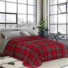INTRECCI Piumino Matrimoniale, 260 x 260 cm, Piumino Ecologico, Caldo, Invernale, 300 g/m², Anallergico e Antiacaro, Made in Italy, Lavabile in Lavatrice, Soffice, Morbido. Fantasia: Tartan Rossa