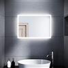 SONNI Specchio Retroilluminato Bagno a LED,Specchio da Parete Moderno da Luce Bianco IP44 Impermeabile Risparmio Energetico (60x40cm)