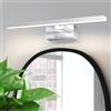 Meoaow Lampada da parete per il bagno a LED - 40 cm, moderna, lampada da specchio cromata con illuminazione neutra da 4000K