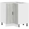vidaXL Base ad Angolo Cucina Porto Grigio Sonoma in Legno Multistrato, Mobile Base angolare, unità Base angolare Cucina, Armadio Inferiore angolare