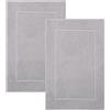 Betz Set di 2 scendibagni misure 50 x 70 cm 100% cotone scendibagno tappeto da bagno Premium qualità 650 g/m² 10 colori sono disponibili Colore grigio argento