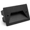 Damastoreitalia Universo Faretto segnapassi da esterno lampada da muro IP65 LED 3W ad incasso per scatola cassetta 503 scale giardino viale gradini nero bianco o grigio (Nero - Bianco caldo 3000K)