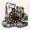 JLSKCN Orologio da Parete Personalizzato a forma di Escavatore con Nome, Decorazione da Parete in Acrilico 2D, Decorazione per la festa del papà, Regalo Personalizzato per Papà, Uomo