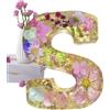 Generic Luce notturna in resina floreale, luce notturna in resina floreale, lampada creativa con 26 lettere, simulato, luce notturna con personalizzato, lettera in resina con luce a LED,