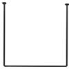 VR VETRINEINRETE Vetrineinrete® Bastone per tenda doccia universale a forma di U angolare con aste 80X80X80 cm nero asta per tende