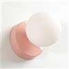 Jatwefiv Applique da Parete Interno Plafoniera da Parete Camera Moderno 12cm Lampade da Muro Creative Palla di Vetro per Camera da Letto Soggiorno Bagno,Rosa