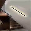 MHXZKHL Moderno Striscia Lunga LED Lampada da Parete Stile Nordico Lineare Applique da Parete Alluminio Interno Applique da Parete per Comodino Corridoio Scale(Size:40CM, 18W,Color:Nero, Luce Neutra)