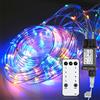 Tubiaz Tubo luminoso a LED, 20 m, catena luminosa multicolore, 200 lEDs, impermeabile, con telecomando e timer, tubi luminosi per interni ed esterni, feste, giardino, albero di Natale