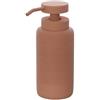 Generico Set accessori bagno completo Linea Marika in poliresina terracotta - Dispenser, Portascopino, Portaspazzolino, Portasapone e Vassoio (dispenser portasapone)