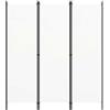 vidaXL Paravento a 3 Pannelli Divisorio Separè Byobu Pieghevole Schermo Separatore Ambienti Interni Protezione Privacy Bianco 150x180 cm