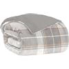 Home Tresor Plaid Pile Singolo, Coperta Pile Letto Singolo, Coperta Calda Invernale in Pile di Flanella e Sherpa, Copriletto Singolo Invernale Doppio Strato Pelliccia Pelosa Tartan Beige cm. 150x200