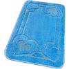 emmevi Tappeto Bagno Soffice Antiscivolo Assorbente Moderno Camera Letto Casa MOD.Moorea 8 50x110 Azzurro