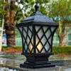 PTOUG Luci a colonna per esterni, 18.9 ″ Lampada a colonna moderna IP54 Lampada a palo in vetro impermeabile per esterni E26 Apparecchi di illuminazione per pali in alluminio per recinzione in