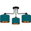 FKL DESIGN Home Deco Lampada da soffitto Lampada da parete Lampada da tavolo Lampada a sospensione Nero Grigio Blu scuro Turchese Lampada Lampada di design moderna vintage della serie TAD30-E3 (turchese)
