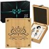 Maverton Set Cavatappi da Vino, Kit da Sommelier Degustazione Perfetta | Personalizzato, Scatola in Legno di bambù + 4 Pezzi di Accessori Vino, Regalo Uomo, regalo di Natale, Nome