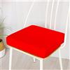 Treer-shop Cuscino per Sedia in Memory Foam, Treers -Cuscini Sedie Quadrati ? Supporto e Stabilità Perfetti Rivestimento Lavabile per Sedia da Ufficio e Sedia a rotelle (Rosso,45x45x8cm)