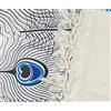 Seamar Copritutto Medio Piume Batik 100% Cotone Copri Poltrona 140x230 cm Telo Mare con Frange (Bianco)