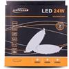 OISE ART STORE Trade Shop - Pannello LED Slim 24w Incasso Rotondo Luce Bianco Caldo Freddo Naturale P285a-t Bianco Naturale -