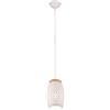 meineWunschleuchte Piccola lampada a sospensione in bianco con motivo punzonato, Ø 15 cm