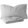 Morbidissimi Set Sacco Copripiumino + federa in Flanella 100% cotone felpato Tinta Unita per letto Singolo PERLA