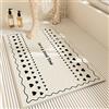 Surwin Tappetino da Doccia Antiscivolo, Moderno Stile Tappetino da Bagno in Luffa PVC, Morbida Tappeto Antiscivolo Lavabile Asciugatura Rapida Tappetino da Doccia (80x120cm,Amore)