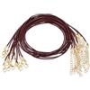 QUARKZMAN 20 Pezzi Filo Per Collana Cerato All'ingrosso, 18 Pollici E 1.5 Mm Di Diametro Cordino Per Collana Con Fermaglio Per Ciondoli, Bracciali, Collane, Materiali, Rosso Vino
