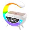 RUICUBEI Lampada Da Comodino LED Con Funzione Di Ricarica 3 In 1,15 W Lampada Da Tavolo Ricarica Senza Fili Altoparlante Bluetooth,Lampada D'atmosfera 10 Modalità Di Illuminazione tramite Connessione