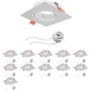 ledscom.de 12 pezzi Telaio di montaggio a soffitto KUN, angolare, orientabile (MR16/PAR16/50mm) attacco GU10
