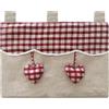 emmevi Copriforno Cucina Universale Quadretti Rossi Copri Forno Shabby Chic mod.COPRIFORNO CUORE ROSSO 3D