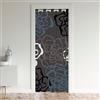 Loussiesd Tenda Floreale per Bambini - Copertura Porta Privacy 106 x 203 cm - Fiori Botanici Armadio Divisorio - Tema Naturale Marrone Blu - Trattamenti Finestra