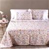 Caleffi Copriletto Matrimoniale Estivo 260x260 Cotone Piquet, Copriletto Matrimoniale Leggero Non Trapuntato Fantasia Floreale Provenza, Copriletto Letto Due Piazze (Rosa)